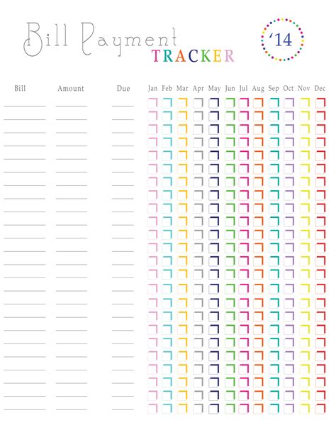 Free Bill Payment Checklist Template Excel Templates