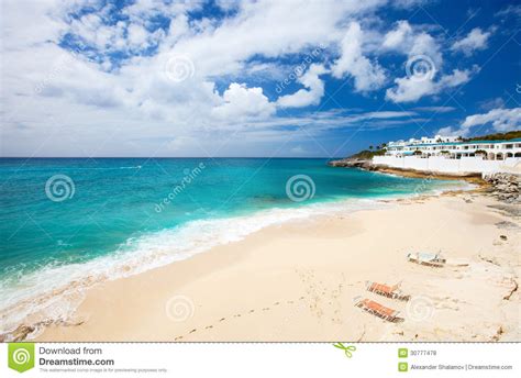 Cupecoy Beach On St Martin Caribbean Stock Photo Image Of Cupecoy