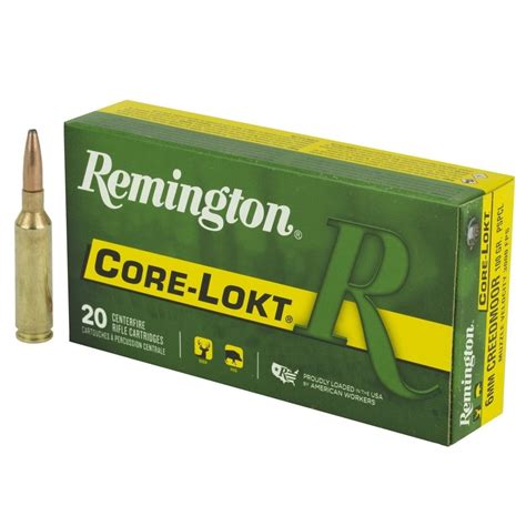 Remington Core Lokt 6mm Creedmoor 100gr Core Lokt Pointed Soft Point 20box