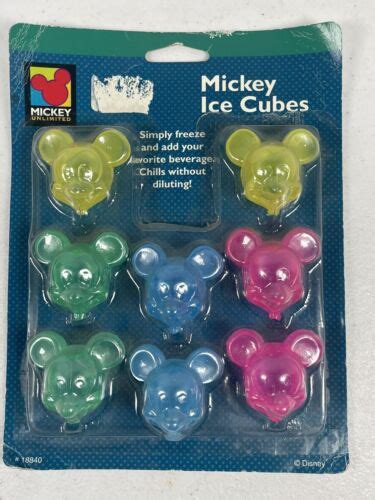 🔥 Vintage • Disney Mickey Mouse Ice Cubes Molds 8 Pcs Brand New Sealed