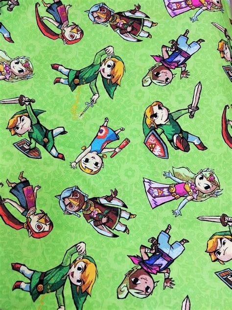 Legend Of Zelda Nintendo Fabric Made Into A Cotton By Nocapesstore