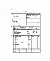 Images of Delivery Order Note Sample