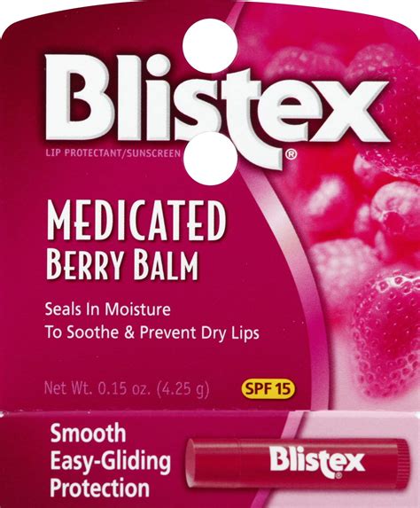 Blistex Medicated Lip Balm Berry 15 Ounce Tubes Pack Of 24 83134