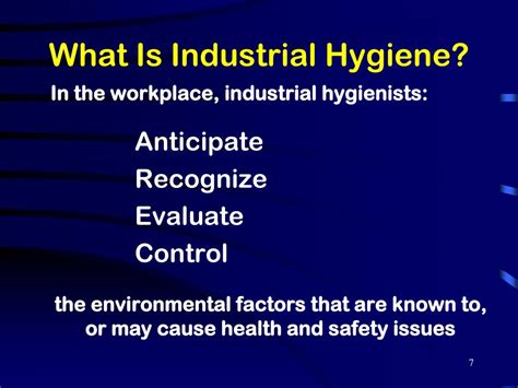 Ppt Introduction To Industrial Hygiene Powerpoint