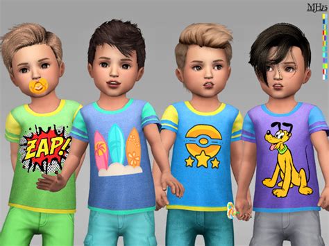 Cool Boy Toddler Tees By Margeh 75 At Tsr Sims 4 Updates