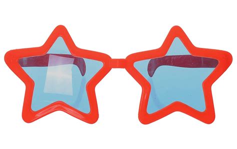 Novelty Oversized Red Star Sunglasses Jumbo Red Glasses Accessory