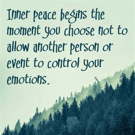 Inner Peace Begins The Moment You Choose Not To Allow Another Person
