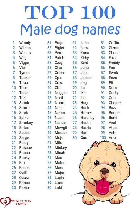 The Top 100 Male Dog Names Of 2021 Artofit