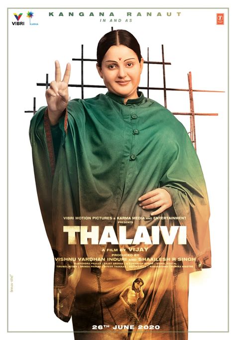 First Look Poster Kangana Ranaut In Jayalalitha Biopic Titled Thalaivi
