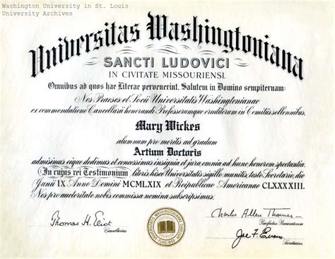 Marys Honorary Doctorate Degree · Wustl Digital Gateway Image