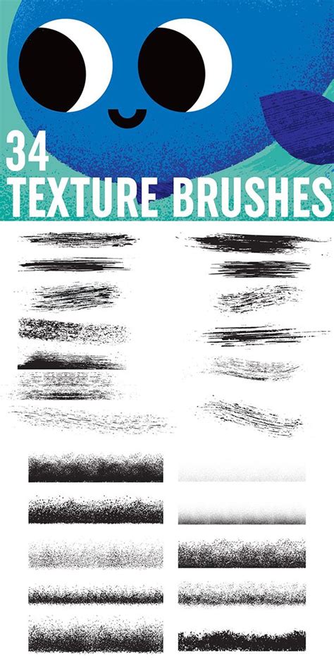34 Texture Brushes Vector Texture Brushes Photoshop Shading Brush