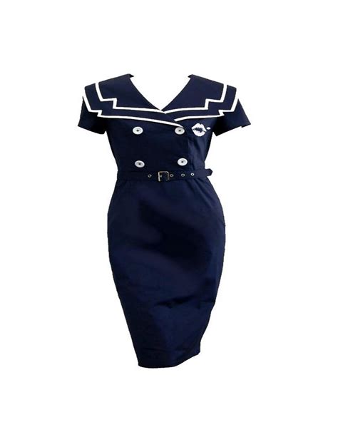 Nu Look Womens Milan Monroe Pin Up Sailor Dress
