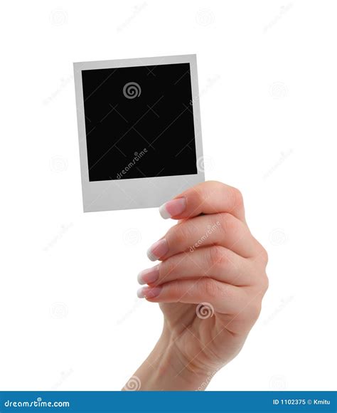Hand With Polaroid Frame Royalty Free Stock Photo Image 1102375