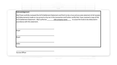 How To Read The Alta Settlement Statement Download Alta Statement