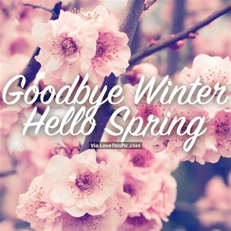 Goodbye Winter Hello Spring Pictures Photos And Images