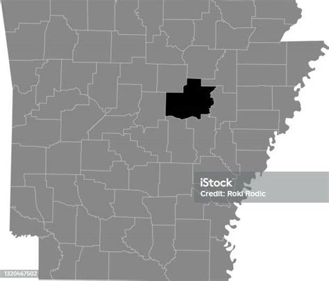 Location Map Of The White County Of Arkansas Usa Stock Illustration