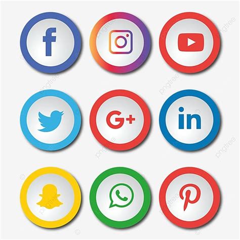 Social Media Icons Set Logo Vector Illustrator Social Media Icon Png