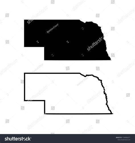 Map State Nebraska Vector Illustration Stock Vector Royalty Free