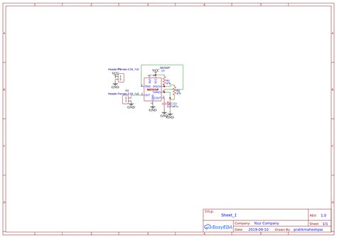 Astable Multivibrator Using Ic555 Easyeda Open Source Hardware Lab