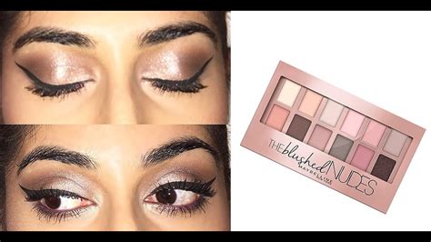 Maybelline Blushed Nudes Eyeshadow Palette Tutorial Valentine S Day Look YouTube