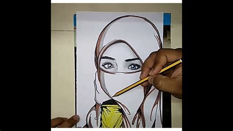 how to drawing hijab ramadhan girls youtube
