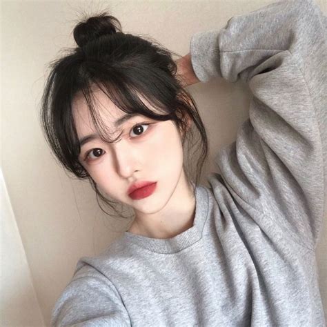 Píŋŧeresŧ Youngtaetae 🍀 Sevilla Ulzzang Korean Girl Korean Bangs Hairstyle Cute Korean Girl