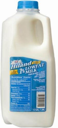 Hiland Dairy 1 Low Fat Milk 12 Gallon Bakers