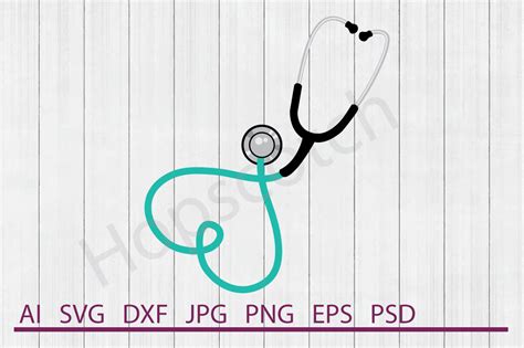 Stethoscope Svg Stethoscope Dxf Cuttable File By Hopscotch Designs