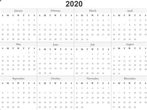 12 Month Calendar One Page Calendar Printables Printable Calendar