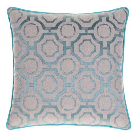 Embroidered Distressed Geometric Throw Pillow Country Throw Pillows