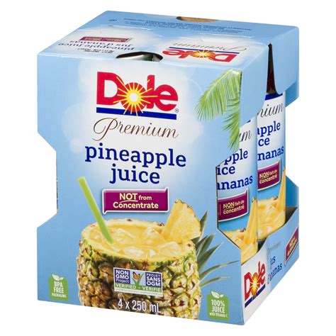 Dole Premium Pineapple Juice 4 X 250 Ml Powells Supermarkets