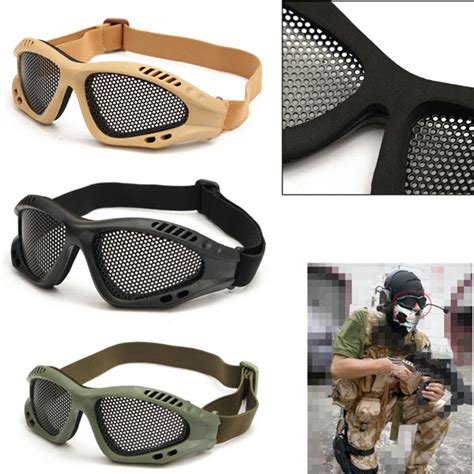 Trixes Tactical Swat Airsoft Eye Protection Goggles No Fog Metal Mesh Glasses