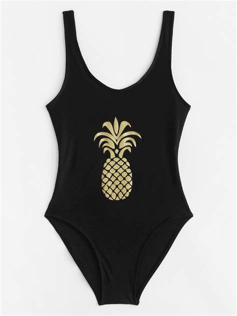 pineapple print swimsuit cute one piece swimsuits swimsuits print swimsuit