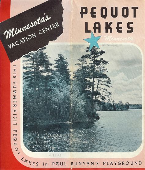 Pequot Lakes Region Vintage Minnesota Vacation Brochures