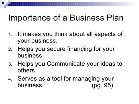 Importance Of Business Plan Lesson Planning Need And Importance