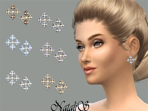Gentle Crystals Stud Earrings By Natalis At Tsr Sims 4 Updates