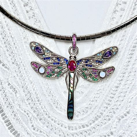 Dragonfly Necklace Dragonfly Jewelry Dragonfly Pendant Etsy