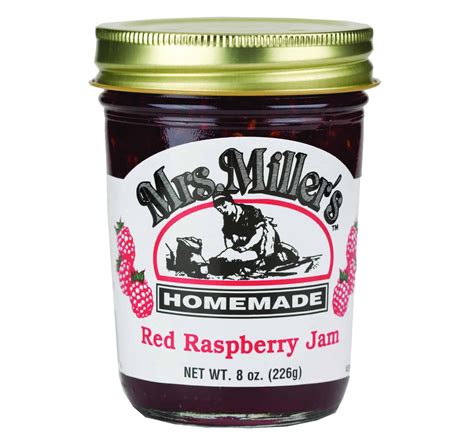 Mrs Millers Red Raspberry Jam 8 Oz Bulk Priced Food Shoppe