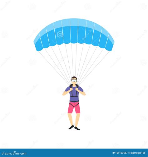 Skydiving Characters Skydiver Free Jumping And Sky Flying Extreme