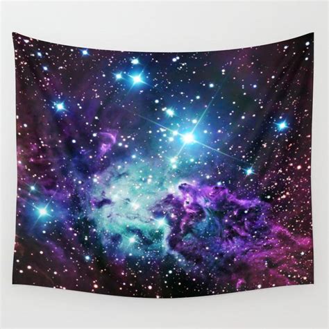 4499 The Sale Is On Now Fox Fur Nebula Purple Teal Galaxy Wall
