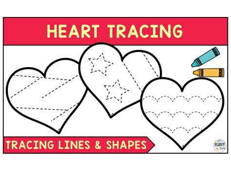 70 Fun And Easy Heart Tracing Worksheet For Preschool Fine Motor Fluffytots