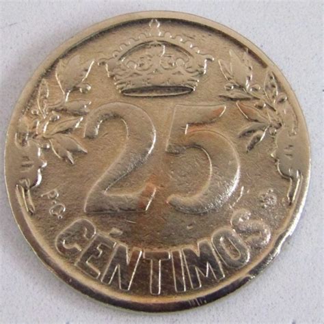 Moneda De 25 Centimos AÑo 1925 Alfonso Xiii Niquel Subastas Fígaro