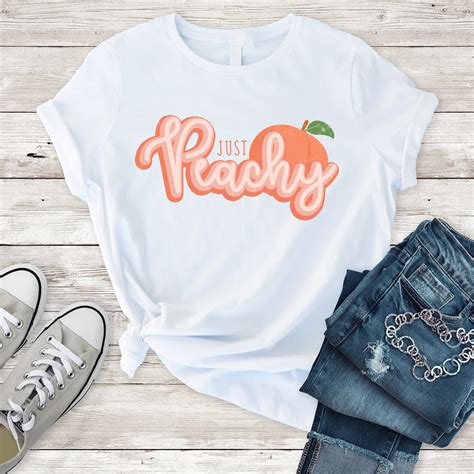 Just Peachy Shirt Retro Shirt Retro Vibe Shirt Peach Shirt Etsy
