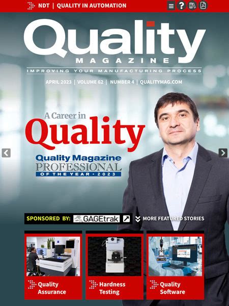 quality magazine quality assurance and process improvement news