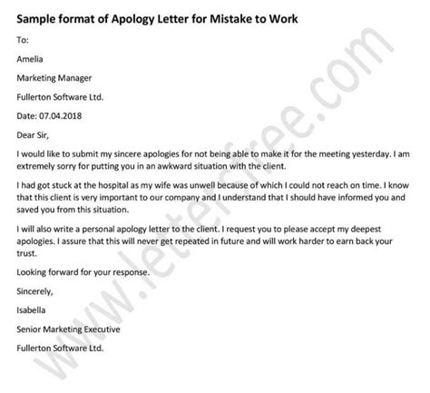 Sample Of Apology Letter To Girlfriend Free Letters