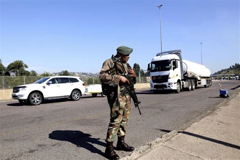 South Africa Deploys Army Over Burning Of Trucks Braces For Unrest