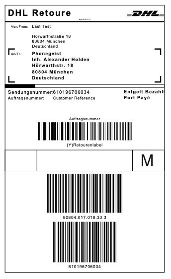 Die volle box kann später mit einem retourenschein kostenfrei an den recycler geschickt werden. Confirmation Page - Phonegeist