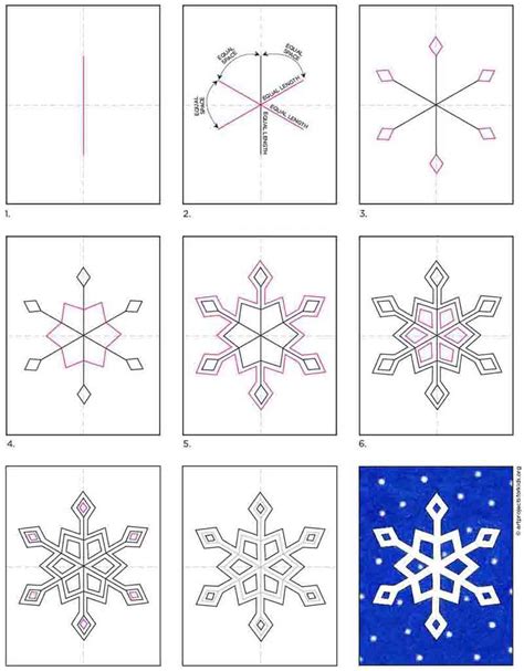 How to Draw a Snowflake · Art Projects for Kids