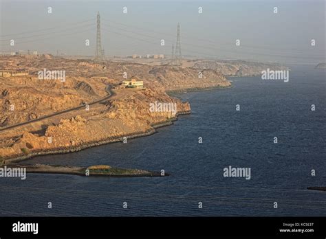 At The New Dam At Aswan High Dam On The Nile Africa Upper Egypt The