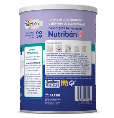 Nutribén Sin Lactosa 1 Nutriben International